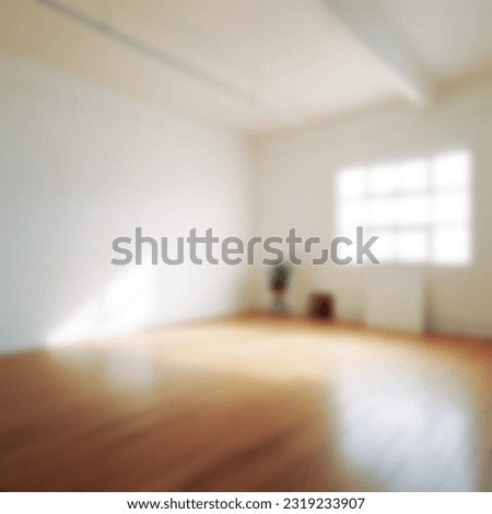 Blurred minimalist Studio with Natural Flooring background