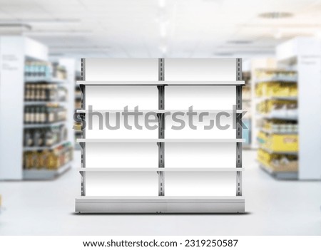 Supermarket Display Gondola double side Royalty-Free Stock Photo #2319250587