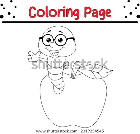 Insect coloring book for kids. Bugs Vector line art illustration coloring page on white.