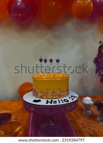 Orange and pink theme for birthday 