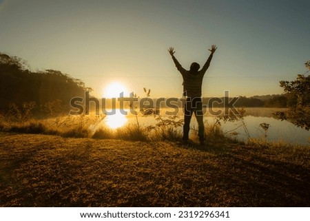 Man enjoying the Brazilian sunset