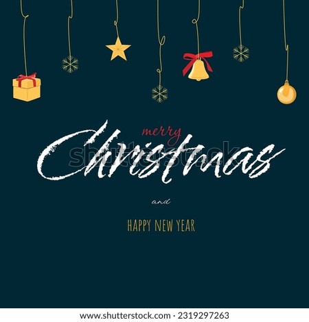 Christmas Greeting Card Icon Vector Design.