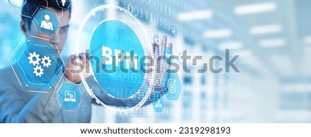 BPM Business process management system technology concept. Royalty-Free Stock Photo #2319298193