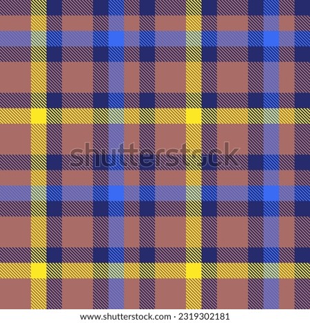 Tartan vector seamless of plaid background textile with a pattern texture fabric check in blue and red colors.