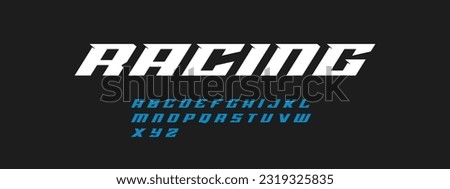 Racing vector graphic T shirt design. Apparel clothing prints eps svg png. Typography Fonts racer graphics designs posters stickers. Download it Now in high resolution format and print it in any size Royalty-Free Stock Photo #2319325835