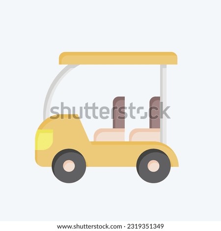 Icon Golf Cart. related to Golf symbol. flat style. simple design editable. simple illustration