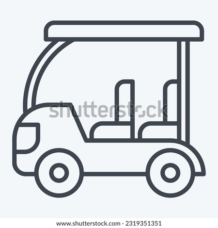 Icon Golf Cart. related to Golf symbol. line style. simple design editable. simple illustration