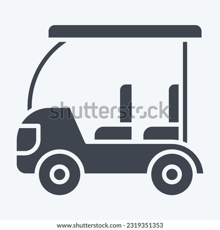 Icon Golf Cart. related to Golf symbol. glyph style. simple design editable. simple illustration