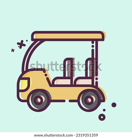 Icon Golf Cart. related to Golf symbol. MBE style. simple design editable. simple illustration