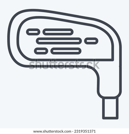 Icon Golf Club. related to Golf symbol. line style. simple design editable. simple illustration