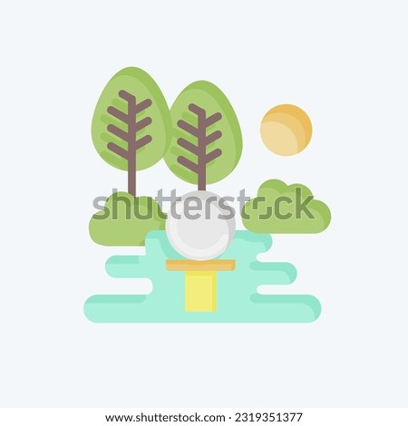 Icon Golf Field. related to Golf symbol. flat style. simple design editable. simple illustration