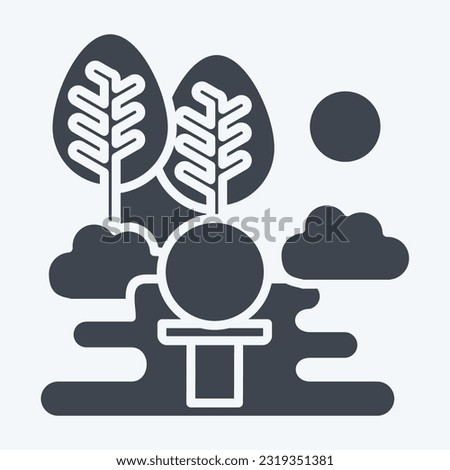 Icon Golf Field. related to Golf symbol. glyph style. simple design editable. simple illustration