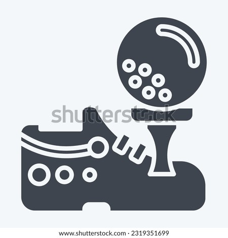 Icon Shoes. related to Golf symbol. glyph style. simple design editable. simple illustration