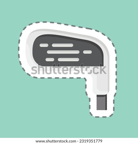 Sticker line cut Golf Club. related to Golf symbol. simple design editable. simple illustration