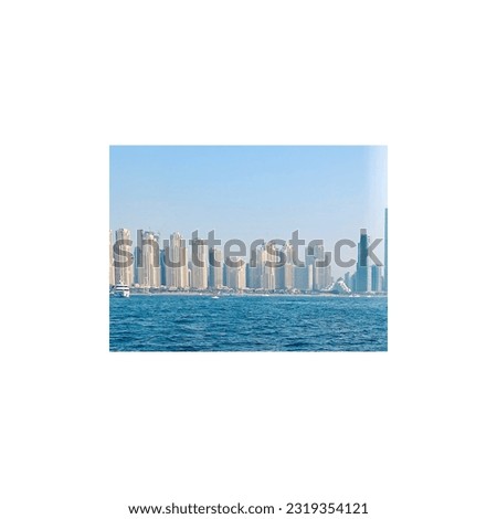 Dubai city and sea view picture