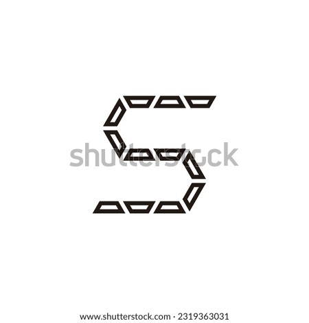 Letter S technology, modern geometric symbol simple logo vector