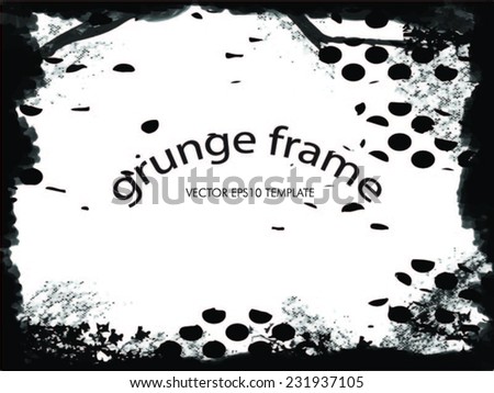 Abstract grunge frame. vector template 