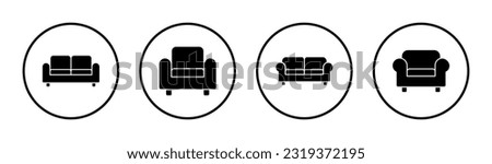 Sofa icon set illustration. sofa sign and symbol. furniture icon Royalty-Free Stock Photo #2319372195