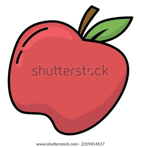 Apple Illustration on white background for your design