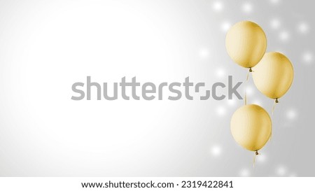 Colored birthday balloons on bright background. The happy birthday card