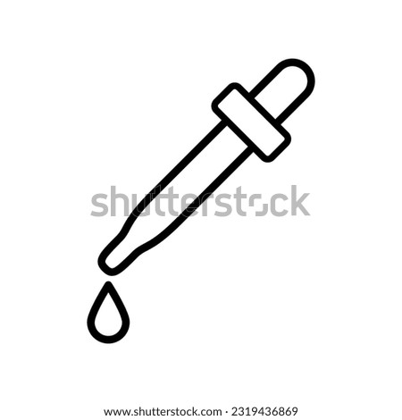 Pipette, Eyedropper Outline Icon Vector Illustration Royalty-Free Stock Photo #2319436869