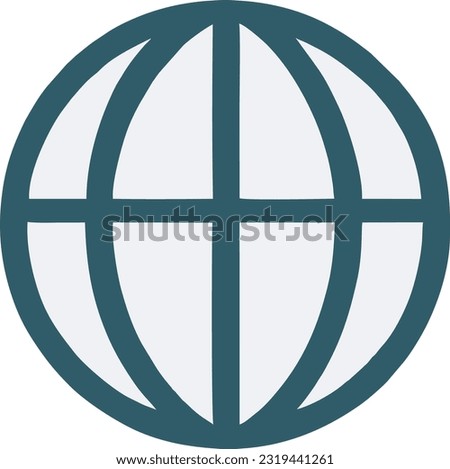 Earth globe icon of the web, World map in globe shape, Vector illustration 2