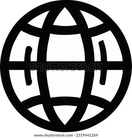 Earth globe icon of the web, World map in globe shape, Vector illustration 48