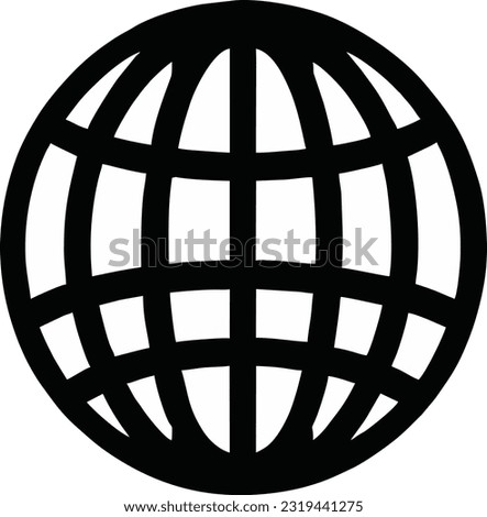 Earth globe icon of the web, World map in globe shape, Vector illustration 45