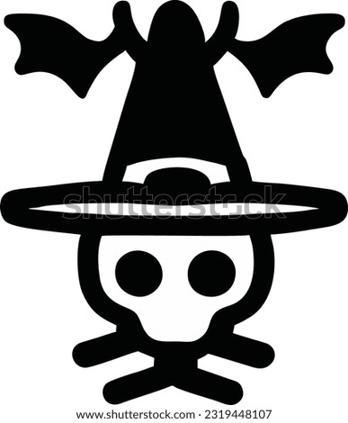 Happy Halloween Party Icon Vector, Halloween silhouette icon, Vector illustration 6