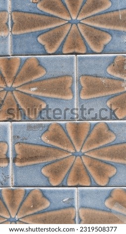 Retro tiles in urban wall