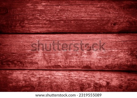 Red color wooden house wall. 