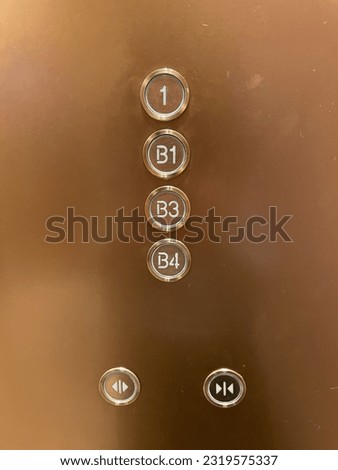 Elevator buttons in a commercial office building