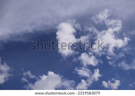 blue sky and very beautiful clouds, suitable as wallpaper or background