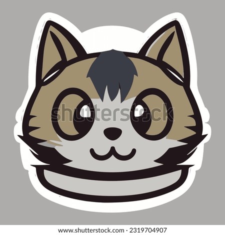 About a cute baby mascot cat digital art work.