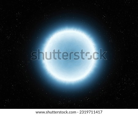 White dwarf on a black background. Remnant of a dead star. Sun's core after a supernova. Royalty-Free Stock Photo #2319711417