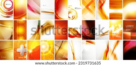 Mega collection of shiny orange abstract backgrounds. Backdrop bundle for wallpaper, banner, background, landing page, wall art, invitation, print, posters