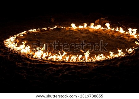 Circle of fire for staging a movie stunt