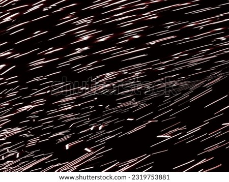 abstract golden star comet glowing shiny lights. bokeh firework lines gold color in black night. multi lines effect holiday bright. 