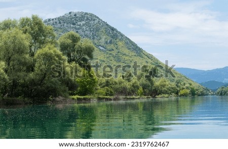 Beautiful view on Skadar Lake, National park, Montenegro,Balkans, Europe.