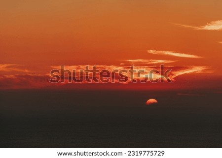 Beautiful view of sea at sunset