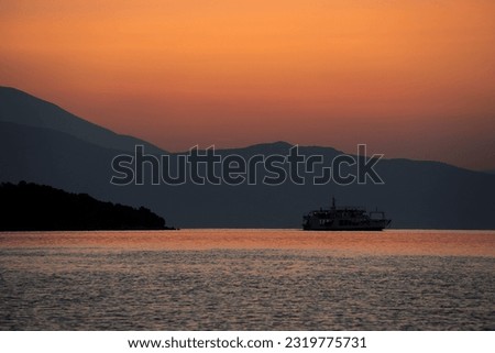 Beautiful view of sea at sunset