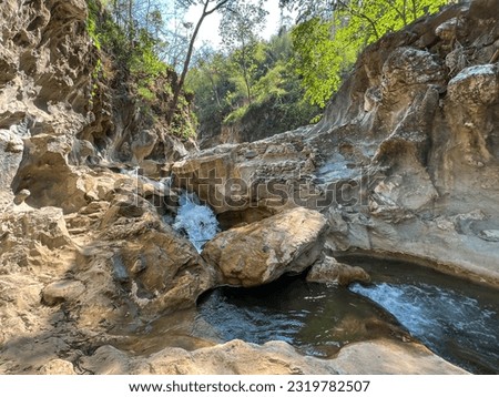 View of Lan Sang Waterfall in Lansang National Park in Tak, Thailand.