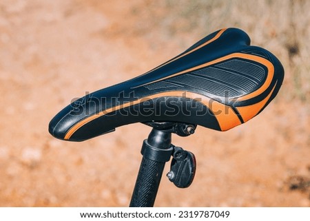 High-tech and sporty bicycle saddle Royalty-Free Stock Photo #2319787049