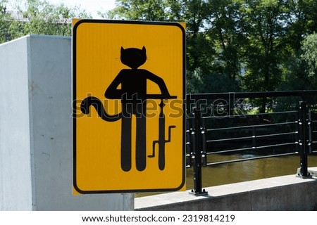 Traffic sign - walk your bike, riding not allowed. Pedestrian walking area. 
