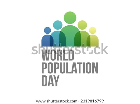 Simple Clean World Population Day Banner With Minimal People Logo and Bold Title
