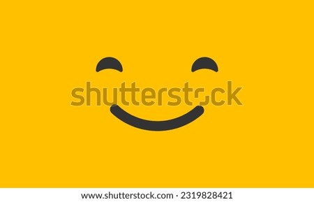 Vector Emoji Face with smiling eyes Illustration. Emoticon Face Icon Illustration. Vector Design Art Trendy Communication Chat Elements. For Cards, T-Shirts, Wallpaper, Greeting Cards, etc Royalty-Free Stock Photo #2319828421