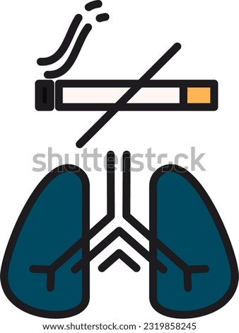 no smoking icon in flat color blend.