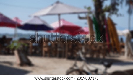 Defocused abstract background of  view on the beach of the island of Gili Trawangan Lombok