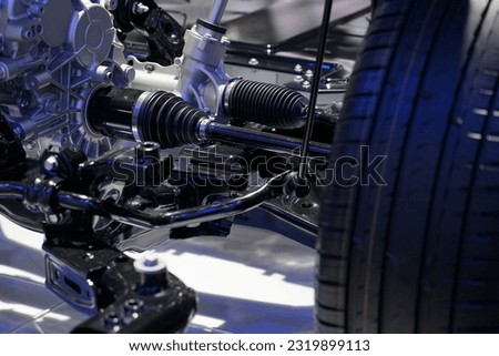 Pickup truck suspension and transmission shaft. Royalty-Free Stock Photo #2319899113