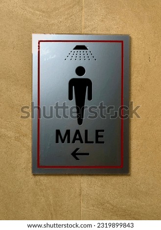 male toilet or restroom sign symbol